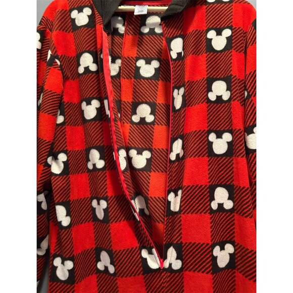 Disney 100 Mickey Mouse One-Piece Pajama Onesie Hooded w/ Ears XL - Picture 3 of 6
